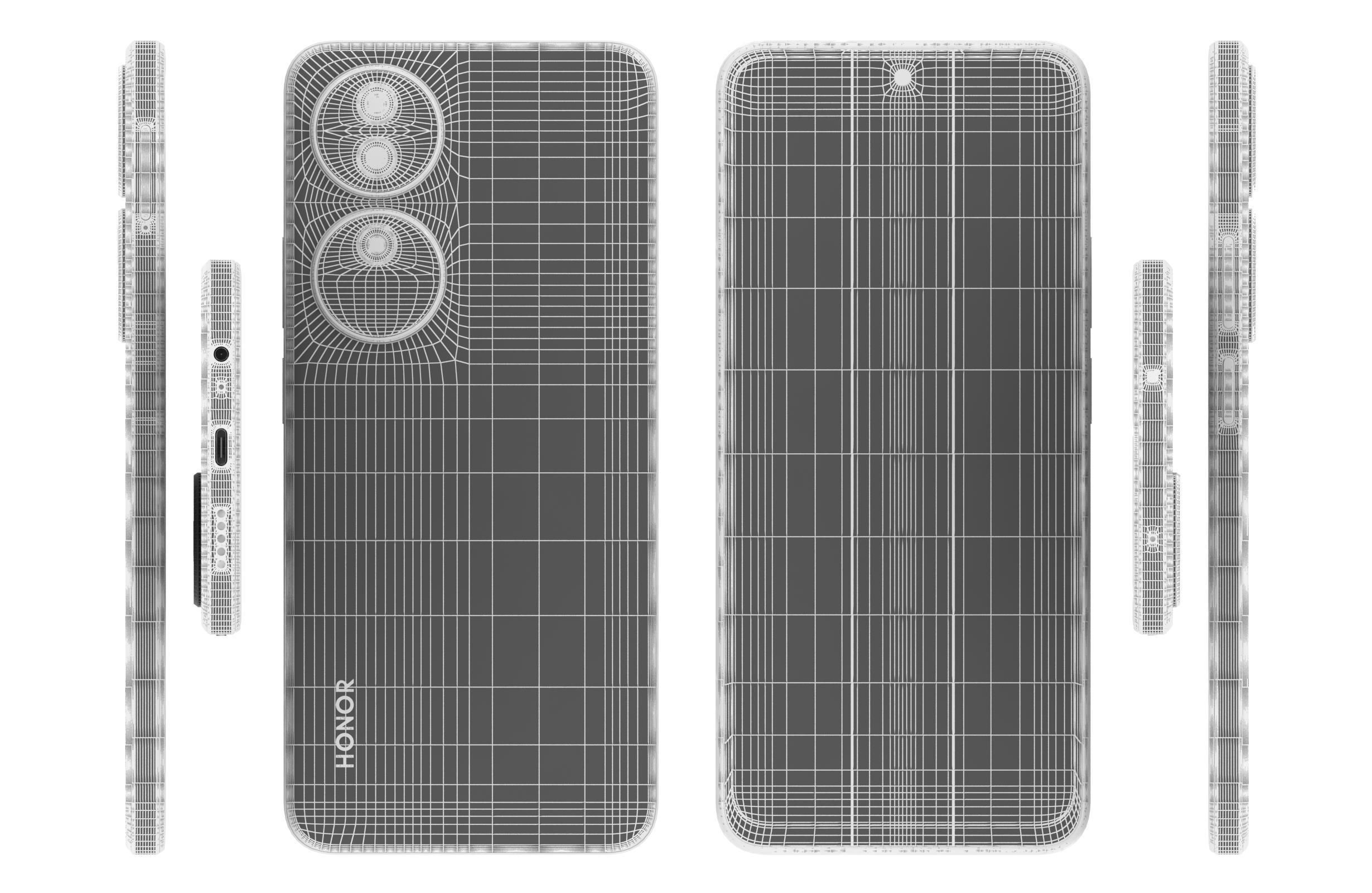 Honor Play 8T All Colors Low-poly 3D model_37