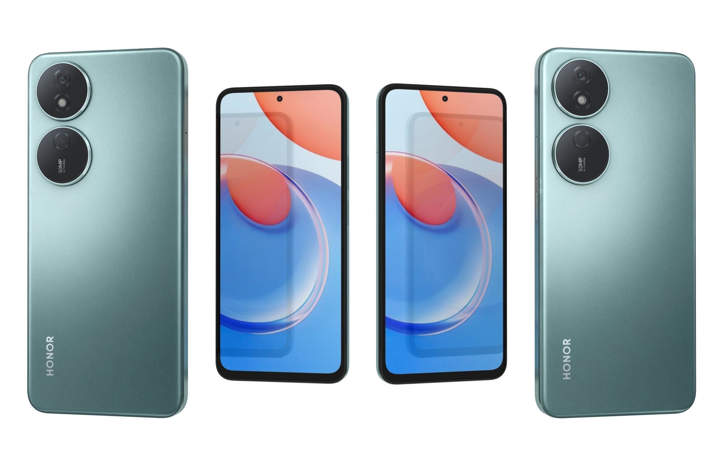 Honor Play 8T All Colors Low-poly 3D model_1