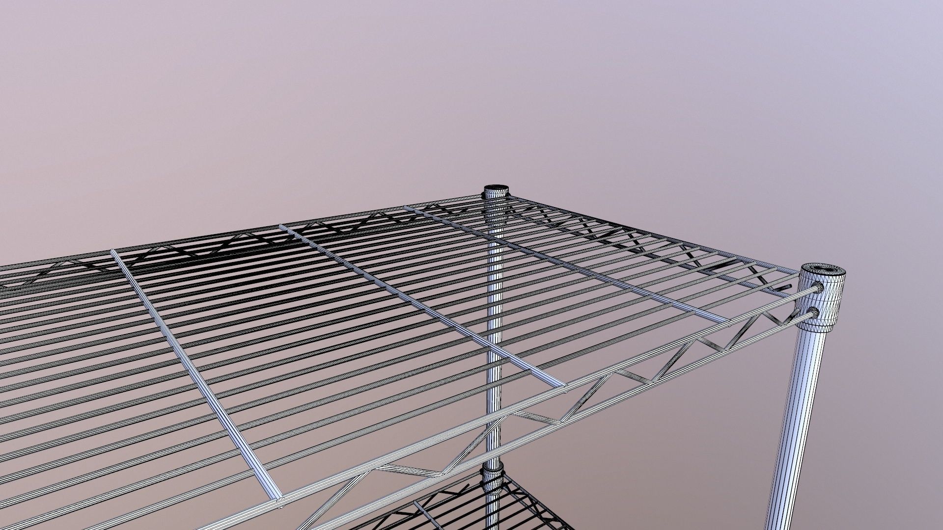Shelving storage 5 tier wire 3D model_11