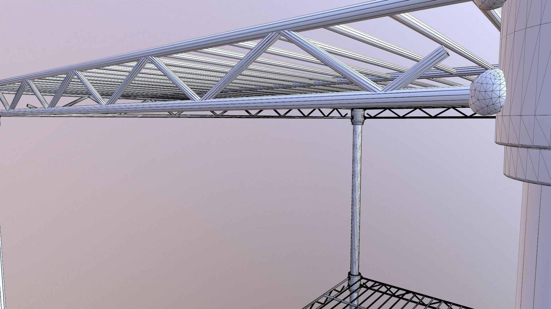 Shelving storage 5 tier wire 3D model_10