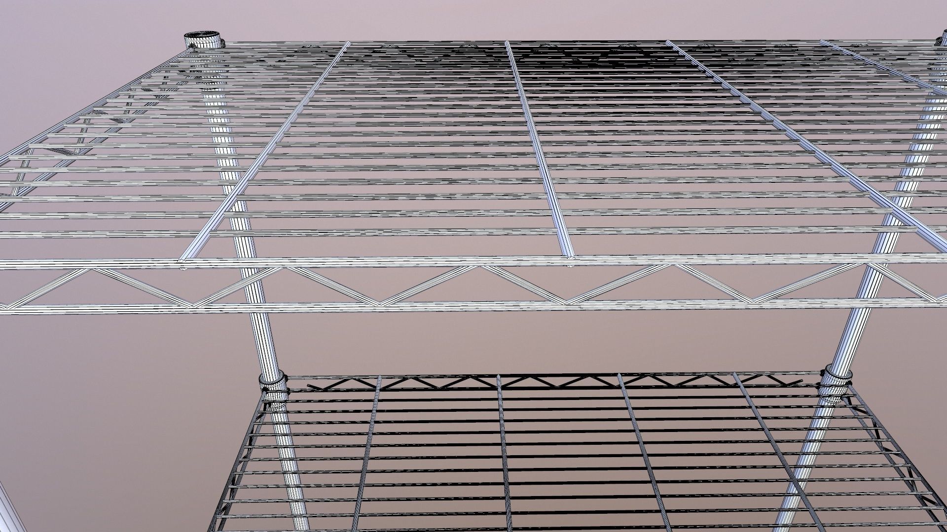 Shelving storage 5 tier wire 3D model_8