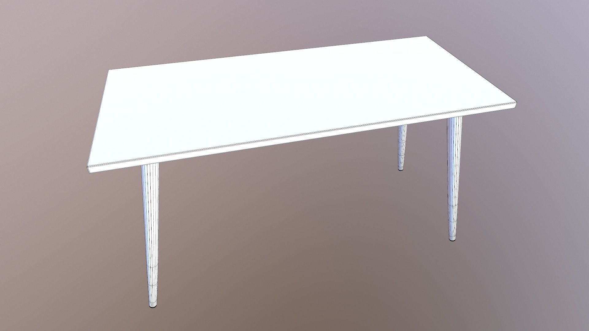 Wooden Table 3D model_11