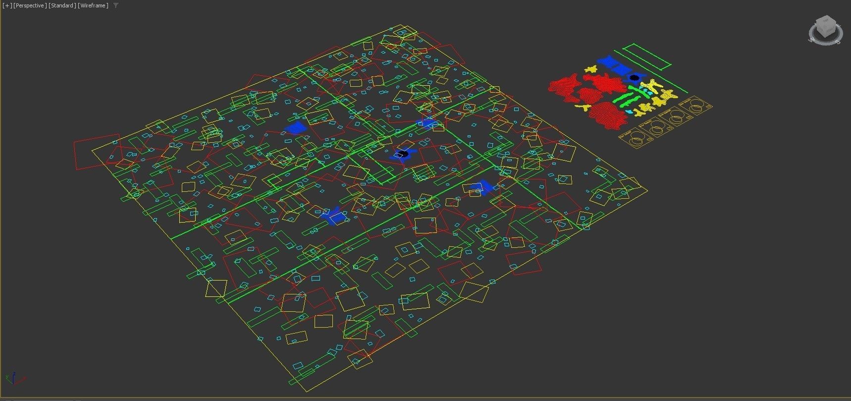 Editable Asphalt with cracks and patches 3D model_8