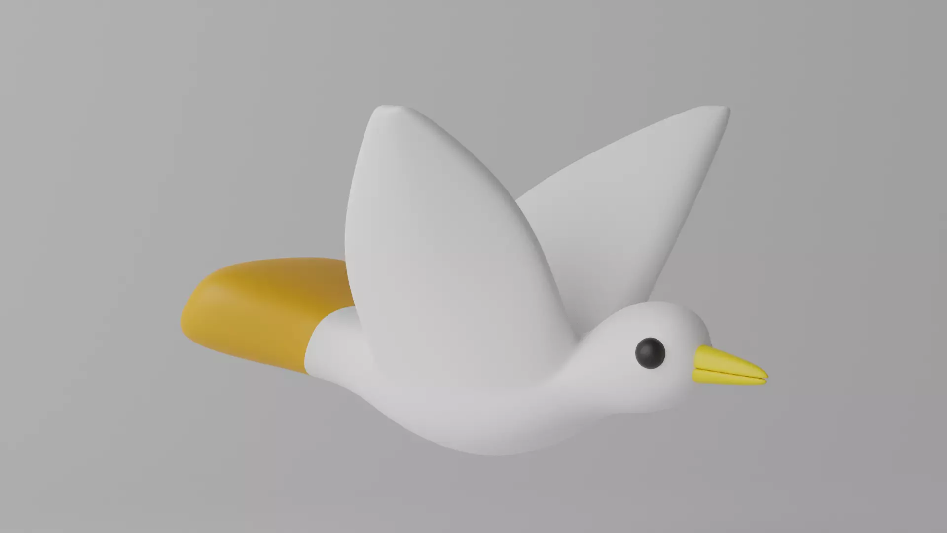 Cartoon Cute Bird 1 3D model_0