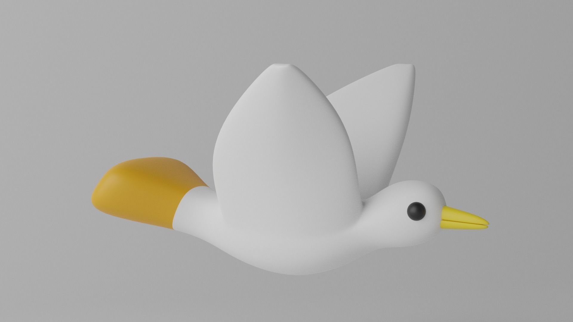 Cartoon Cute Bird 1 3D model_7