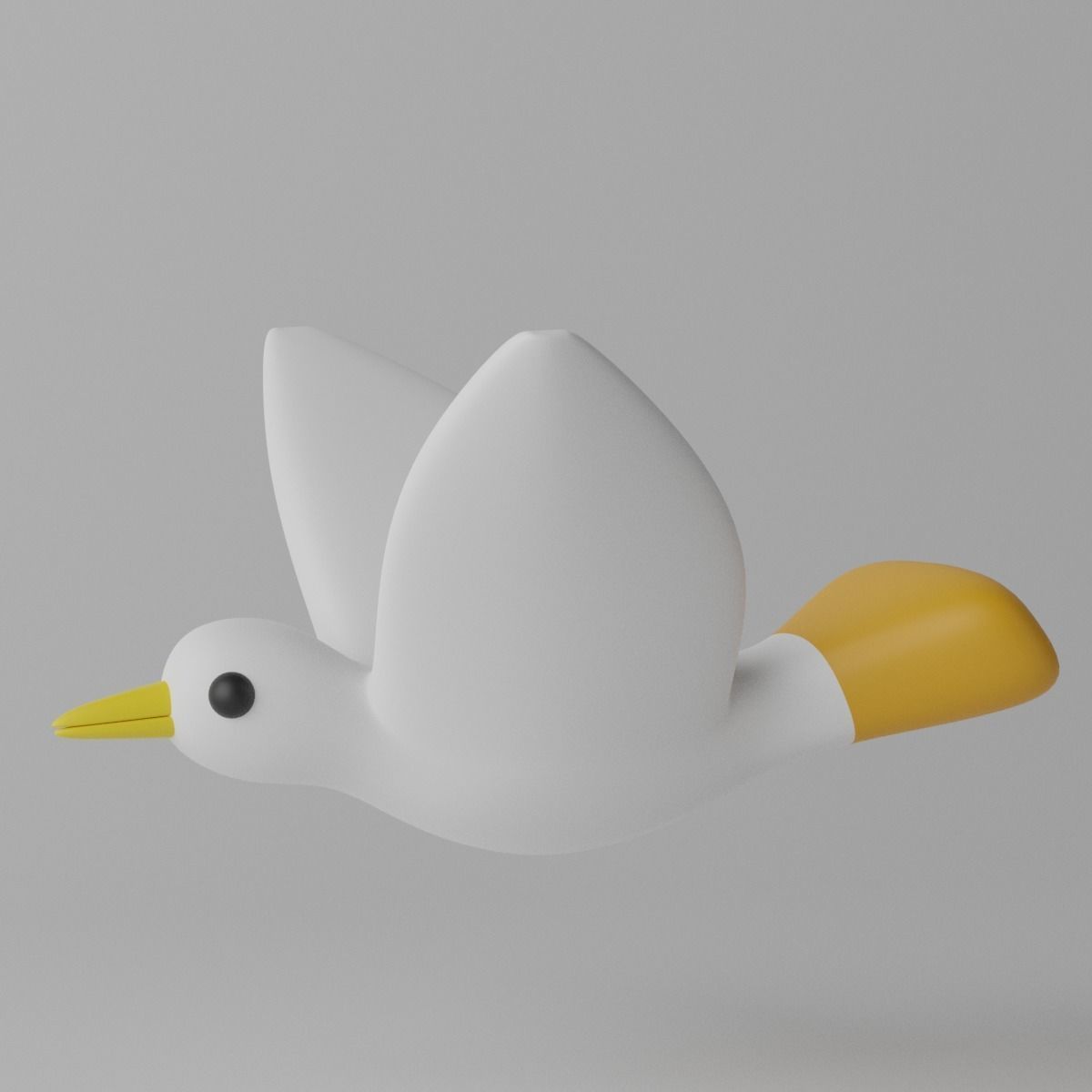 Cartoon Cute Bird 1 3D model_6