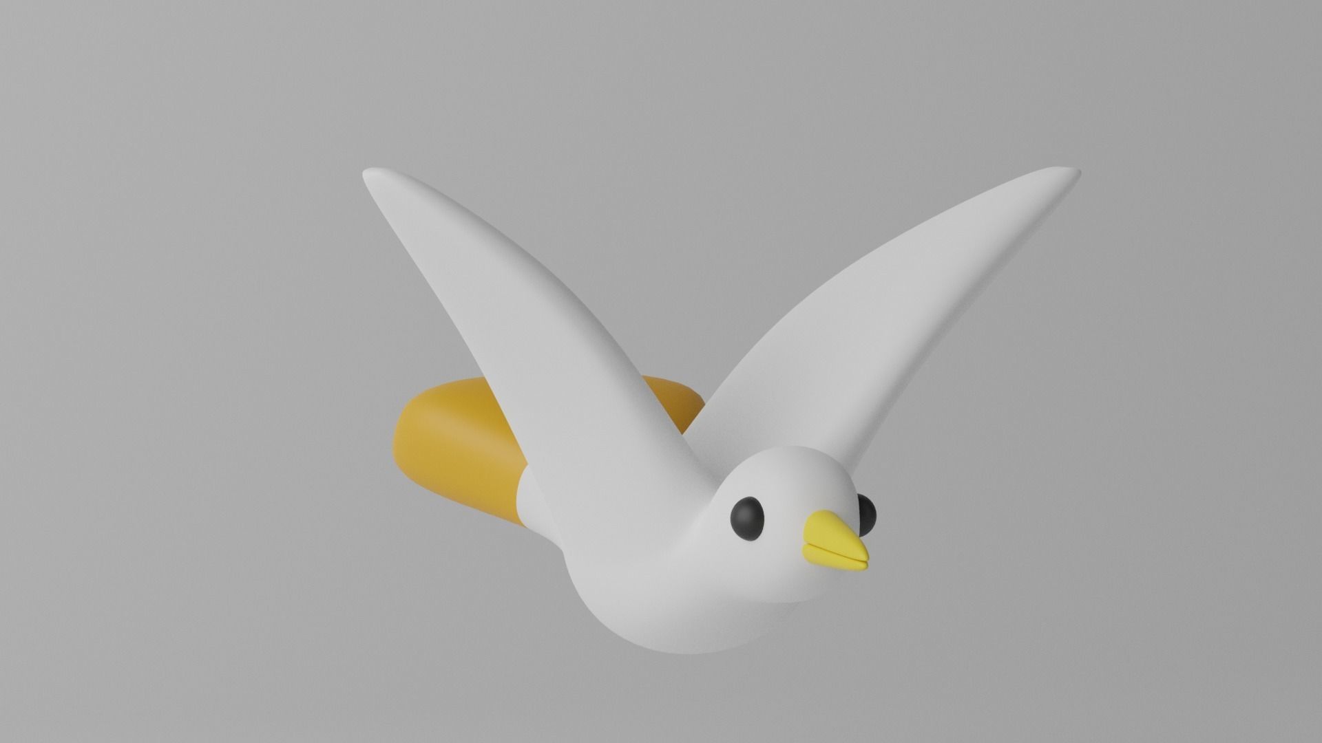 Cartoon Cute Bird 1 3D model_1