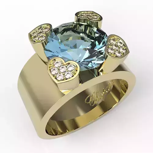 Chopard ring of hearts