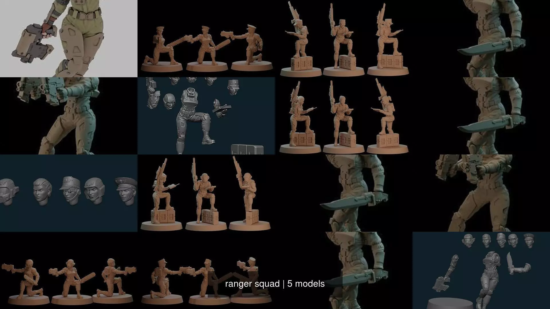 ranger squad 3D Model Collection_0