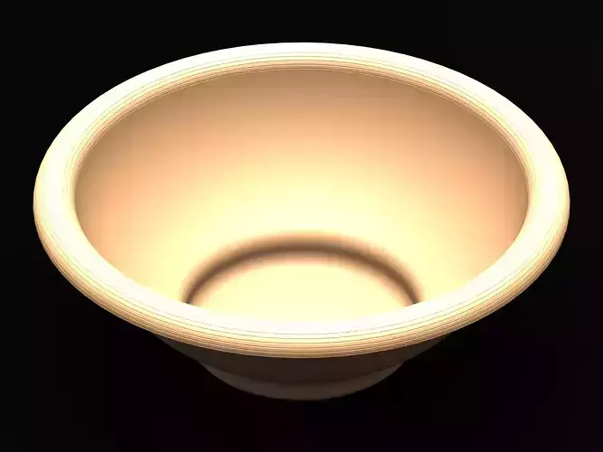 5 Litre Capacity- 30cm Round Plastic Bowl  3D print model