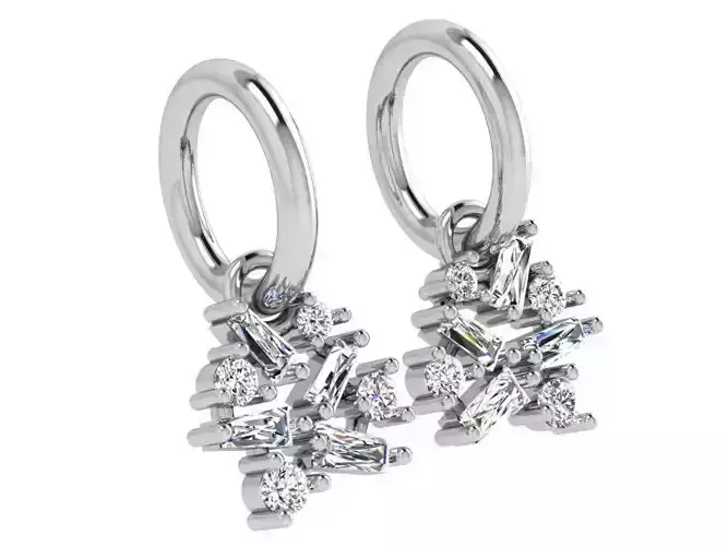 Snowflake Diamond Earring 4520