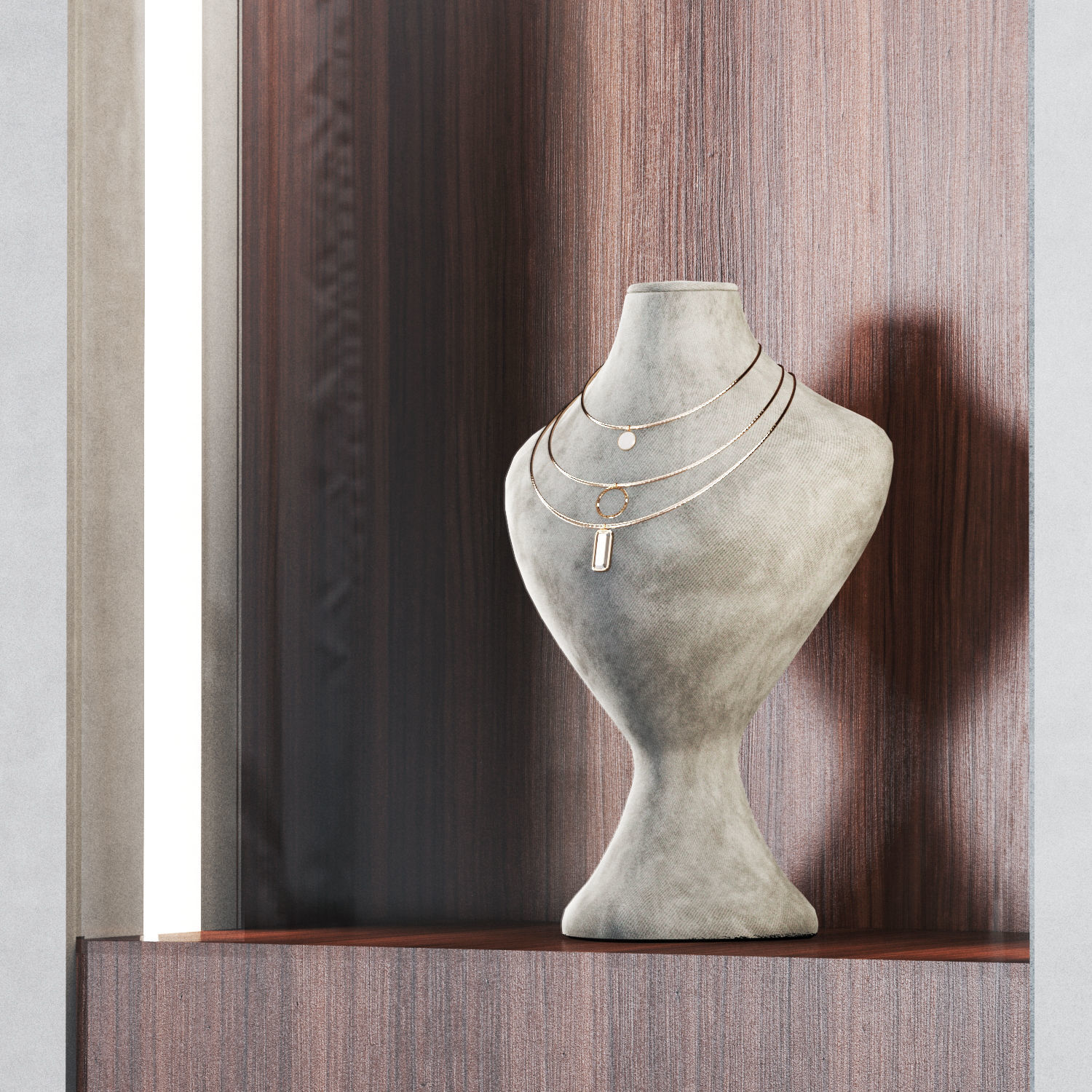 jewelry store showcase  jewellery showroom Low-poly 3D model_1