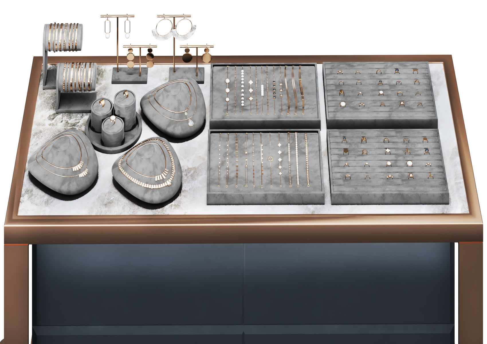 jewelry store showcase  jewellery showroom Low-poly 3D model_12