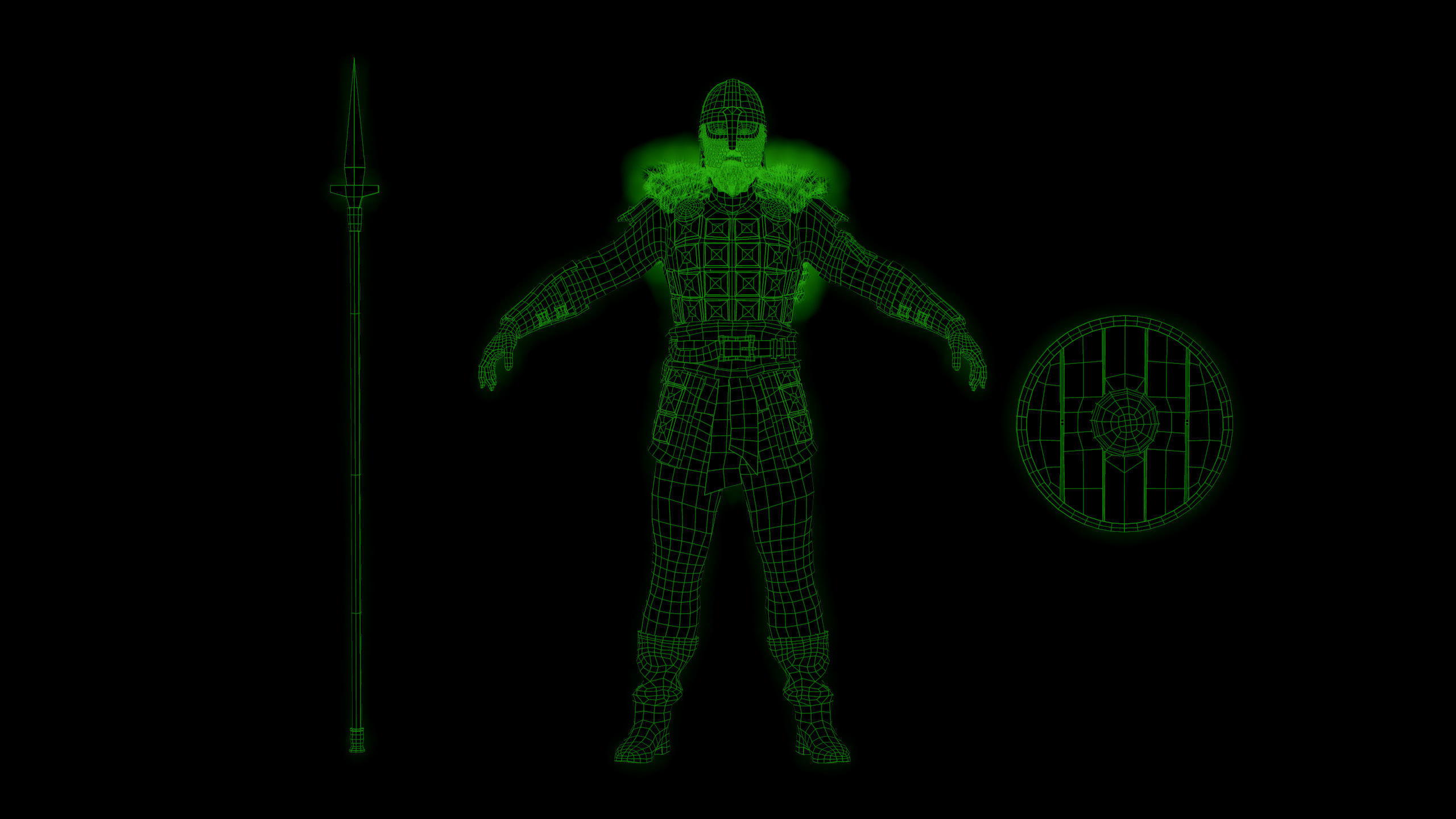 Viking Knight Low-poly 3D model_9