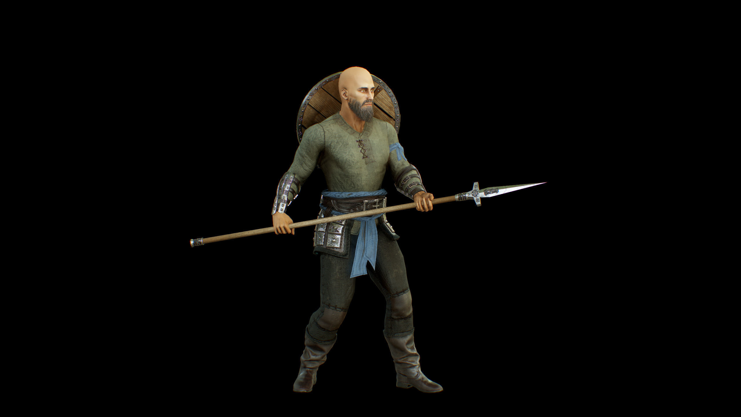 Viking Knight Low-poly 3D model_20