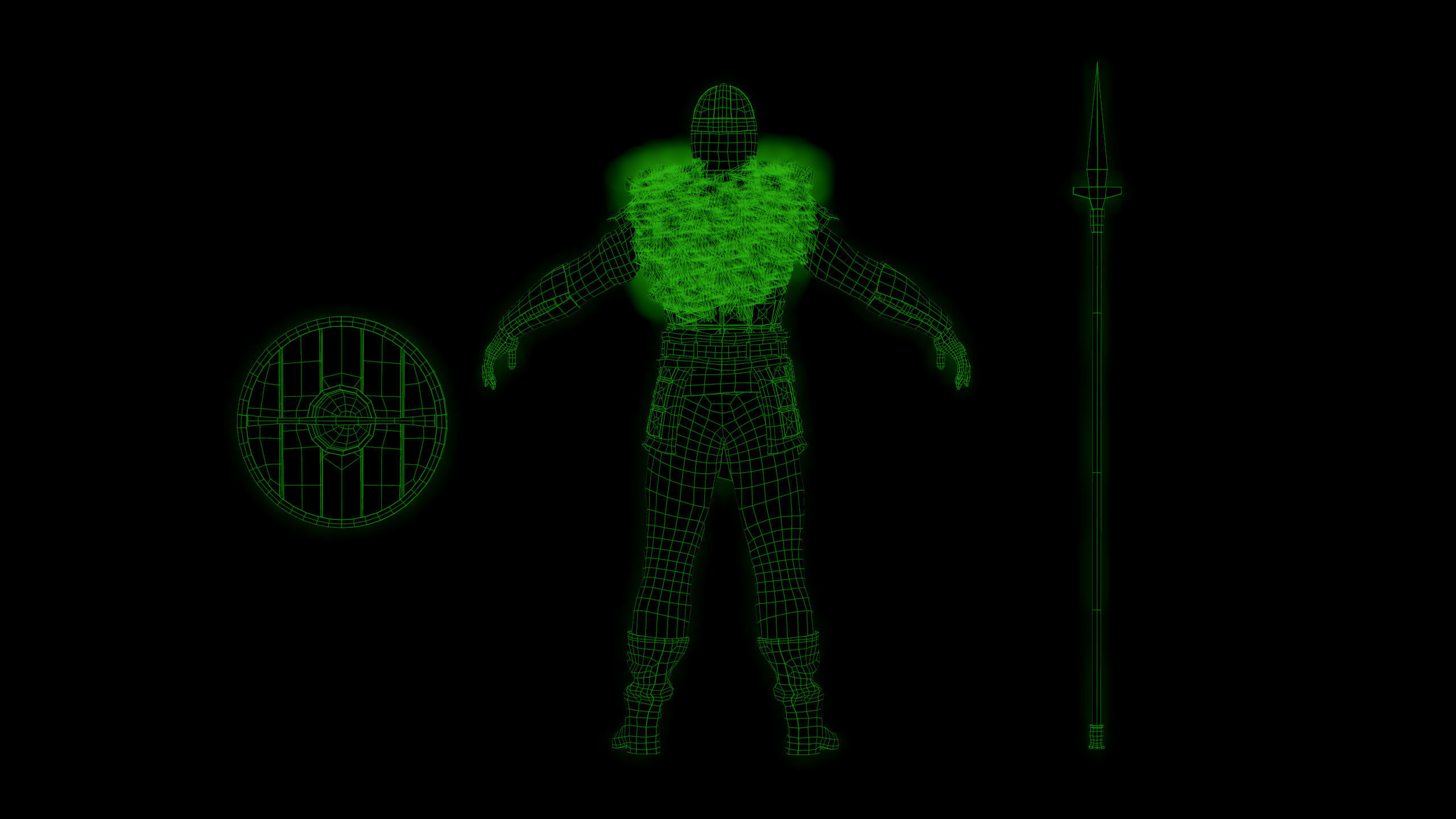 Viking Knight Low-poly 3D model_11