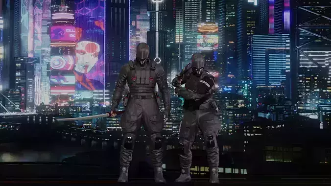 Cyberpunk Arasaka Ninja