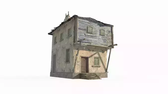 Modern dilapidated residential buildings