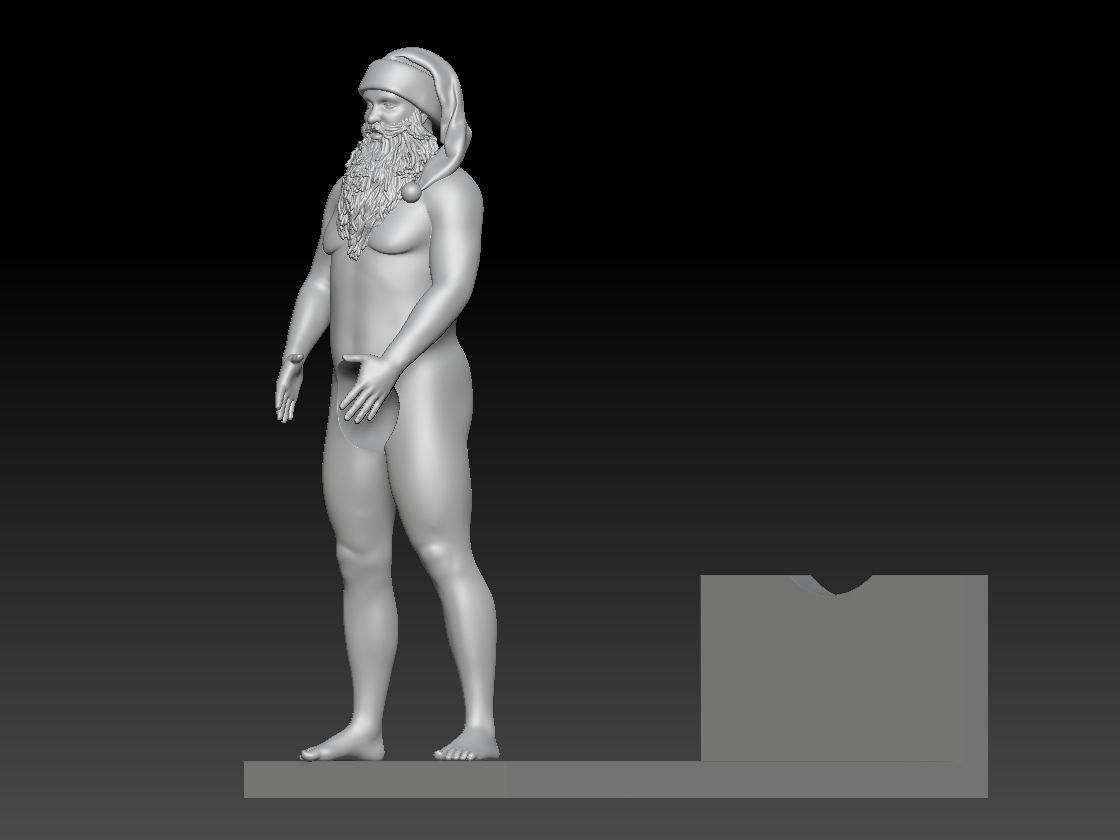 WINE BOTTLE HOLDER SANTA 3D print model_2