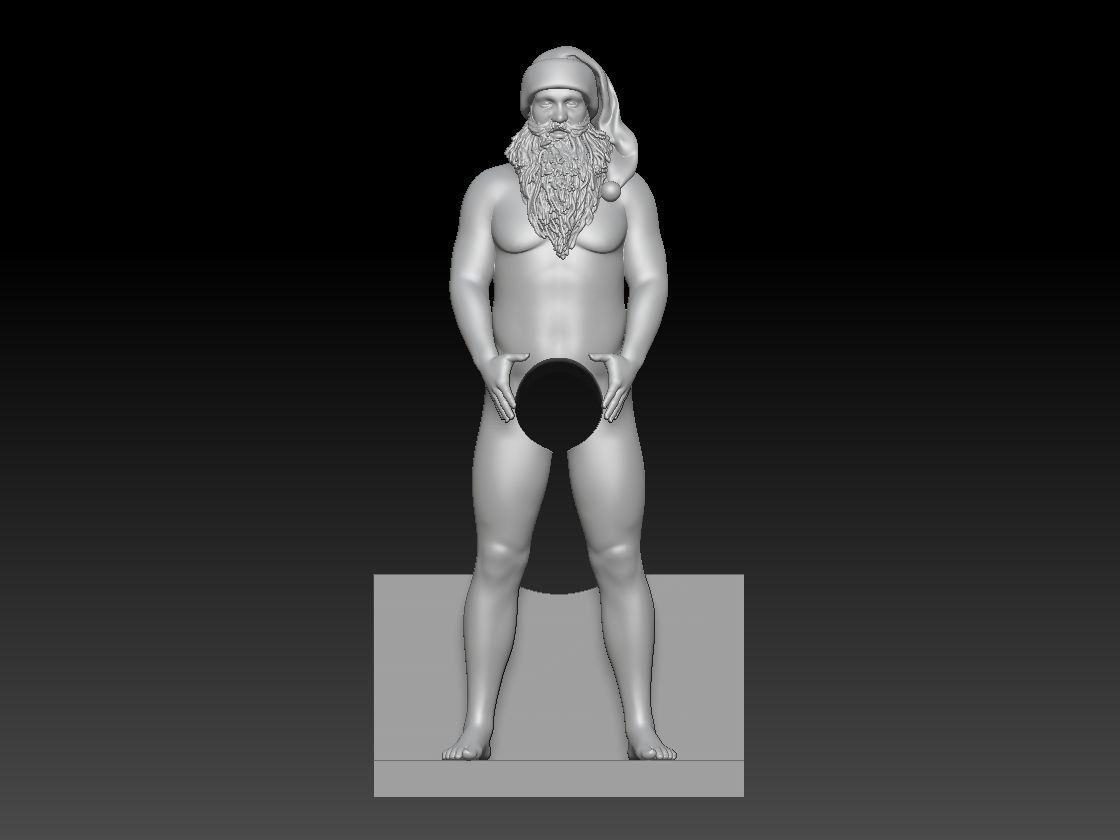 WINE BOTTLE HOLDER SANTA 3D print model_1