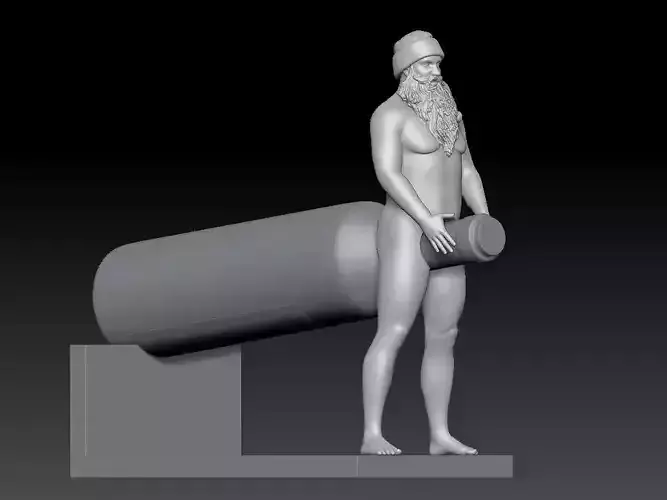 WINE BOTTLE HOLDER SANTA 3D print model