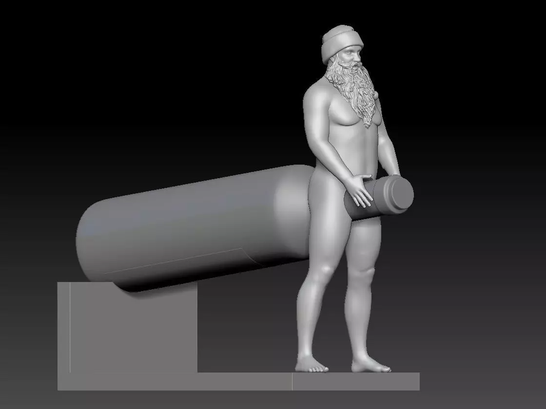 WINE BOTTLE HOLDER SANTA 3D print model_0