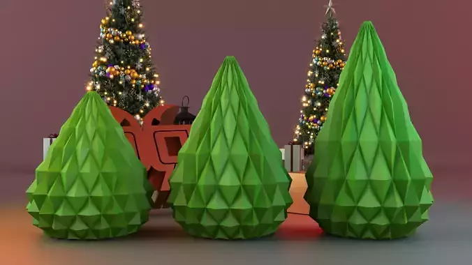 Parametric Christmas Tree set 3D print model