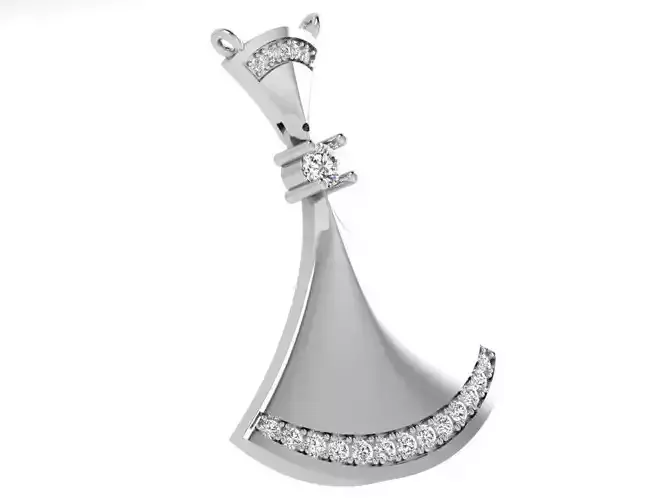 Triangular Shaped Diamond Pendant 4526