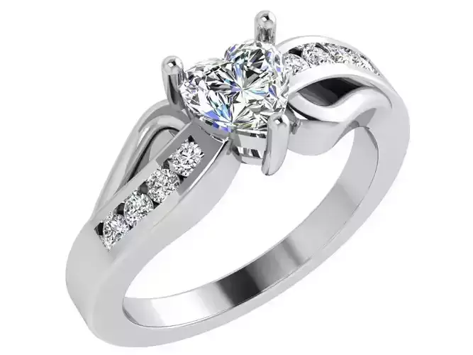 Heart Cut Diamond Ring 4531