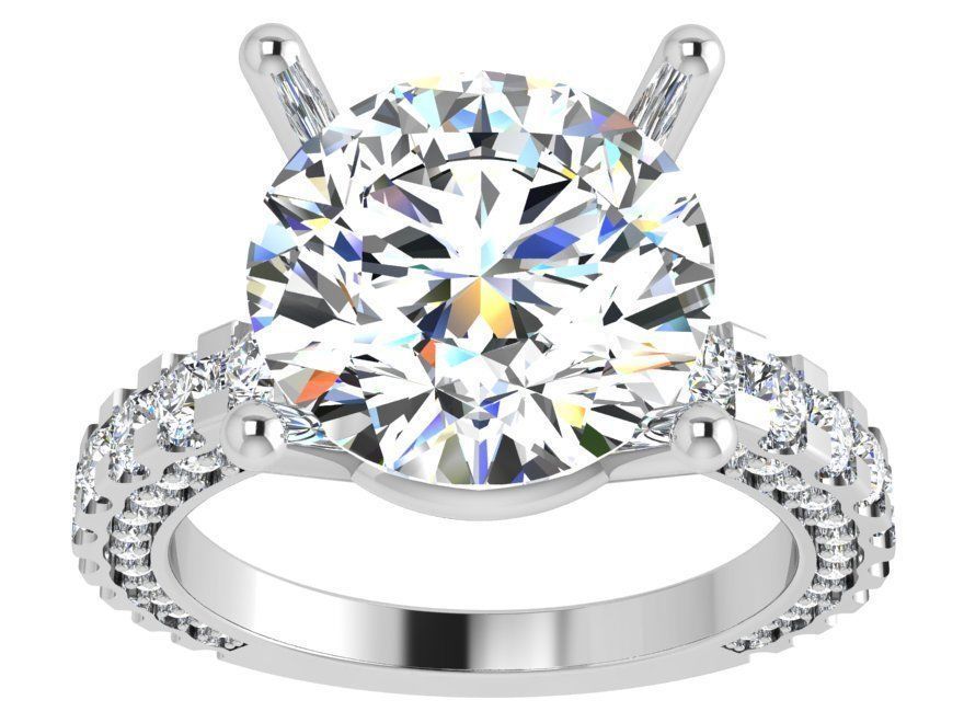 Round Basket Setting Ring 4541 3D print model_2