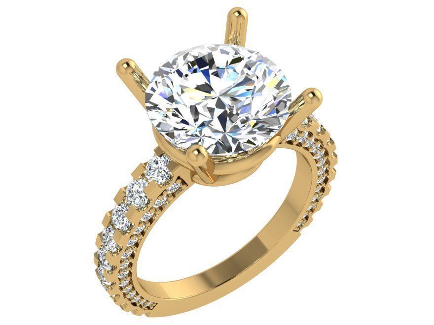 Round Basket Setting Ring 4541 3D print model_1