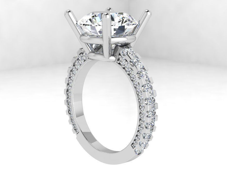 Round Basket Setting Ring 4541 3D print model_3