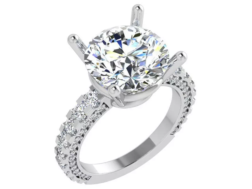 Round Basket Setting Ring 4541 3D print model_0