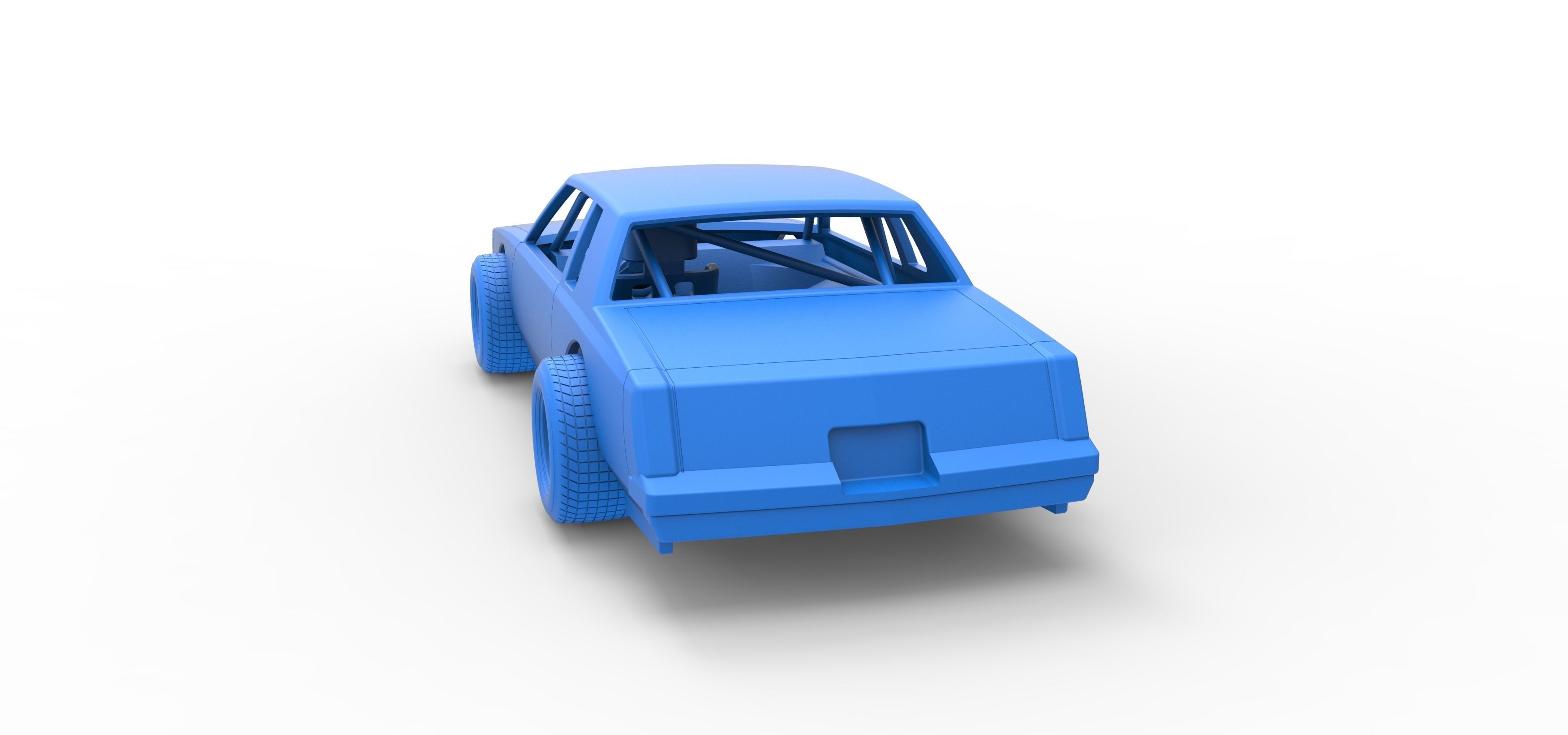 Vintage dirt late model race car Scale 1 to 25 3D print model_31