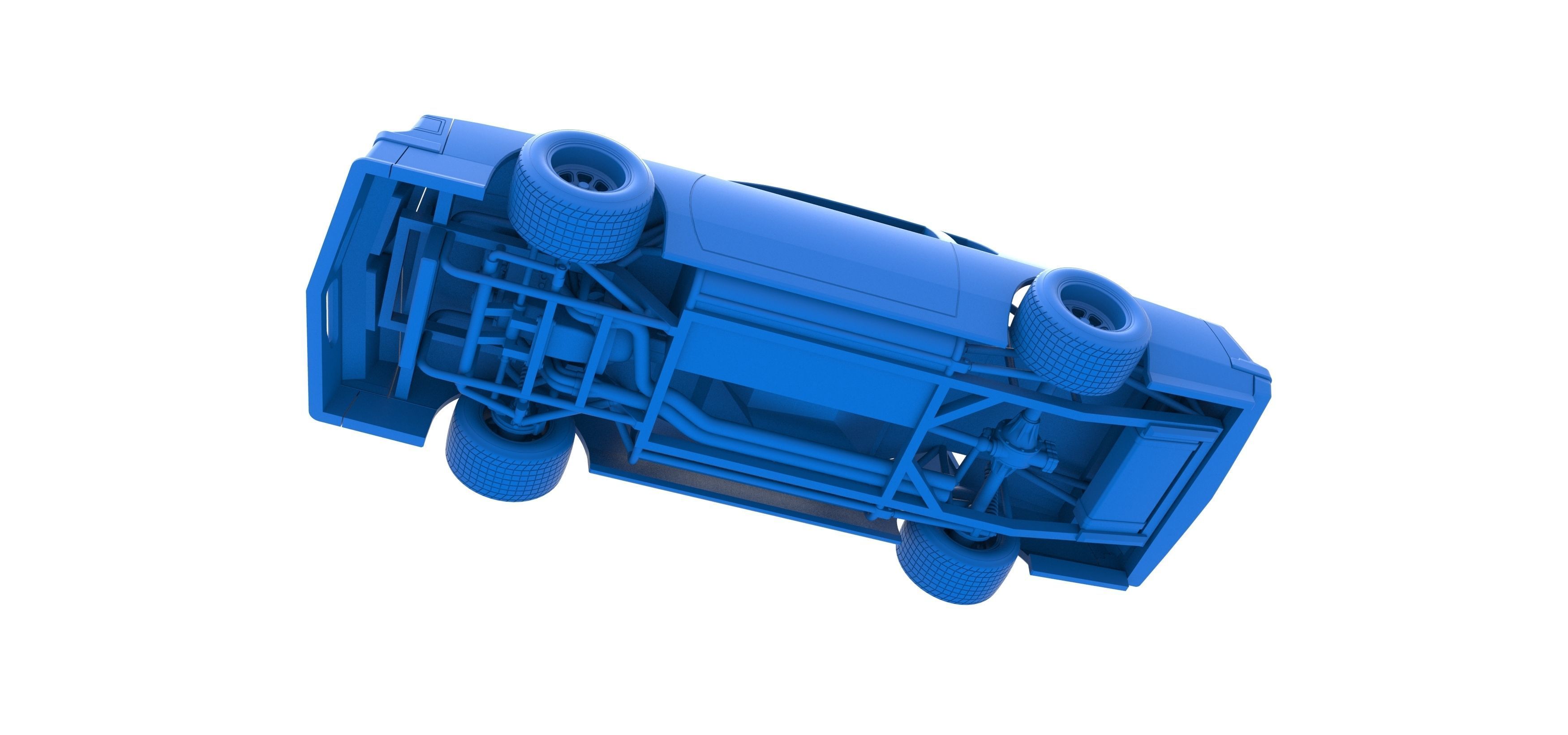 Vintage dirt late model race car Scale 1 to 25 3D print model_20