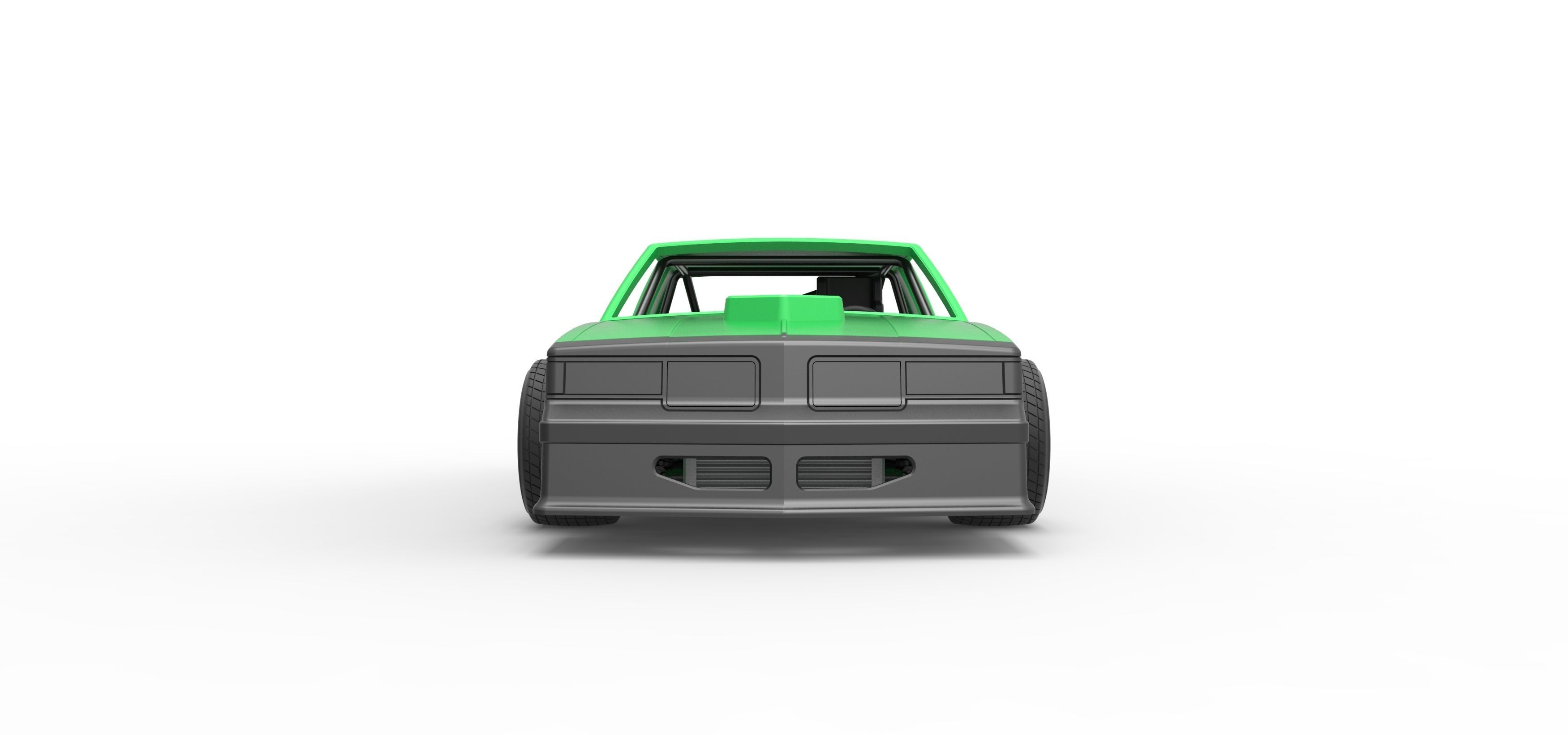 Vintage dirt late model race car Scale 1 to 25 3D print model_7