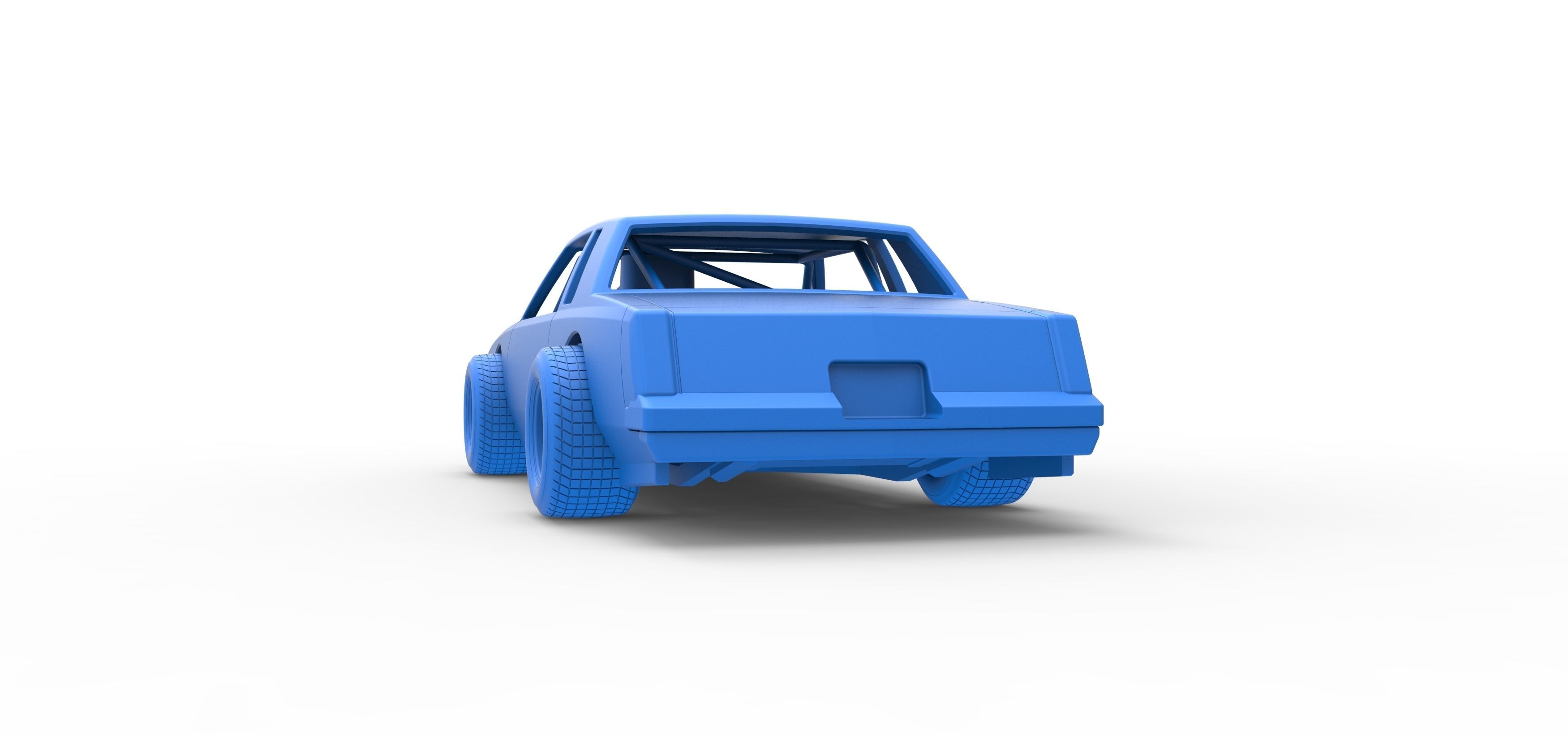 Vintage dirt late model race car Scale 1 to 25 3D print model_32