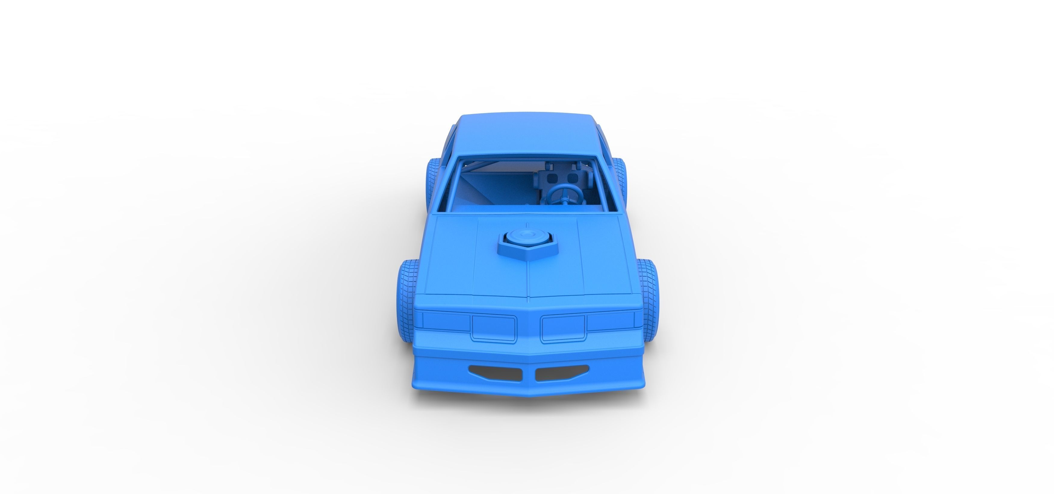 Vintage dirt late model race car Scale 1 to 25 3D print model_25