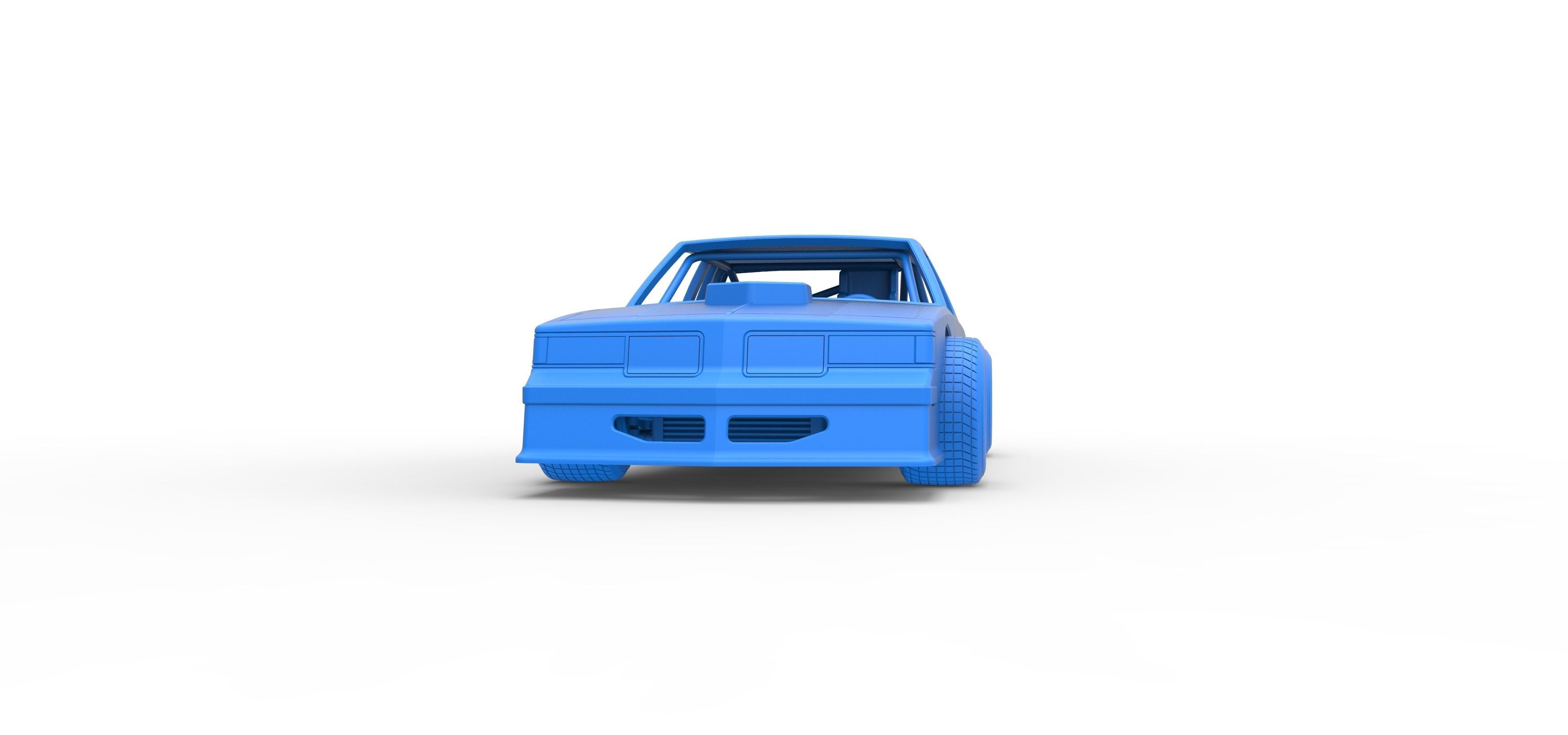 Vintage dirt late model race car Scale 1 to 25 3D print model_23