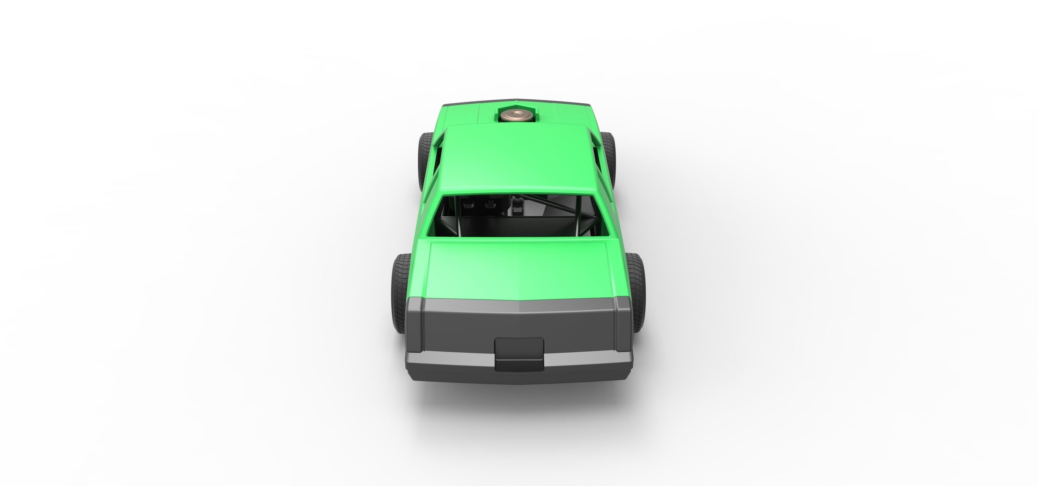Vintage dirt late model race car Scale 1 to 25 3D print model_17