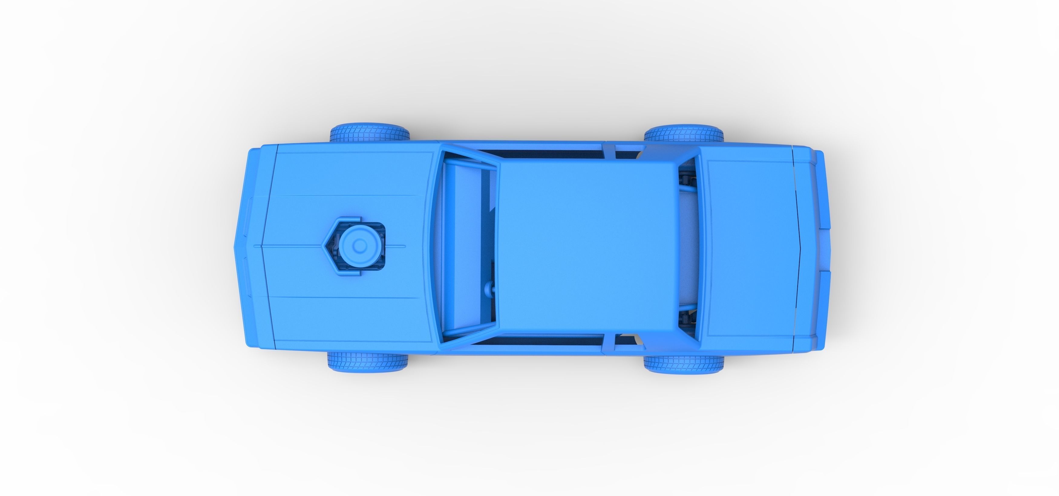 Vintage dirt late model race car Scale 1 to 25 3D print model_28