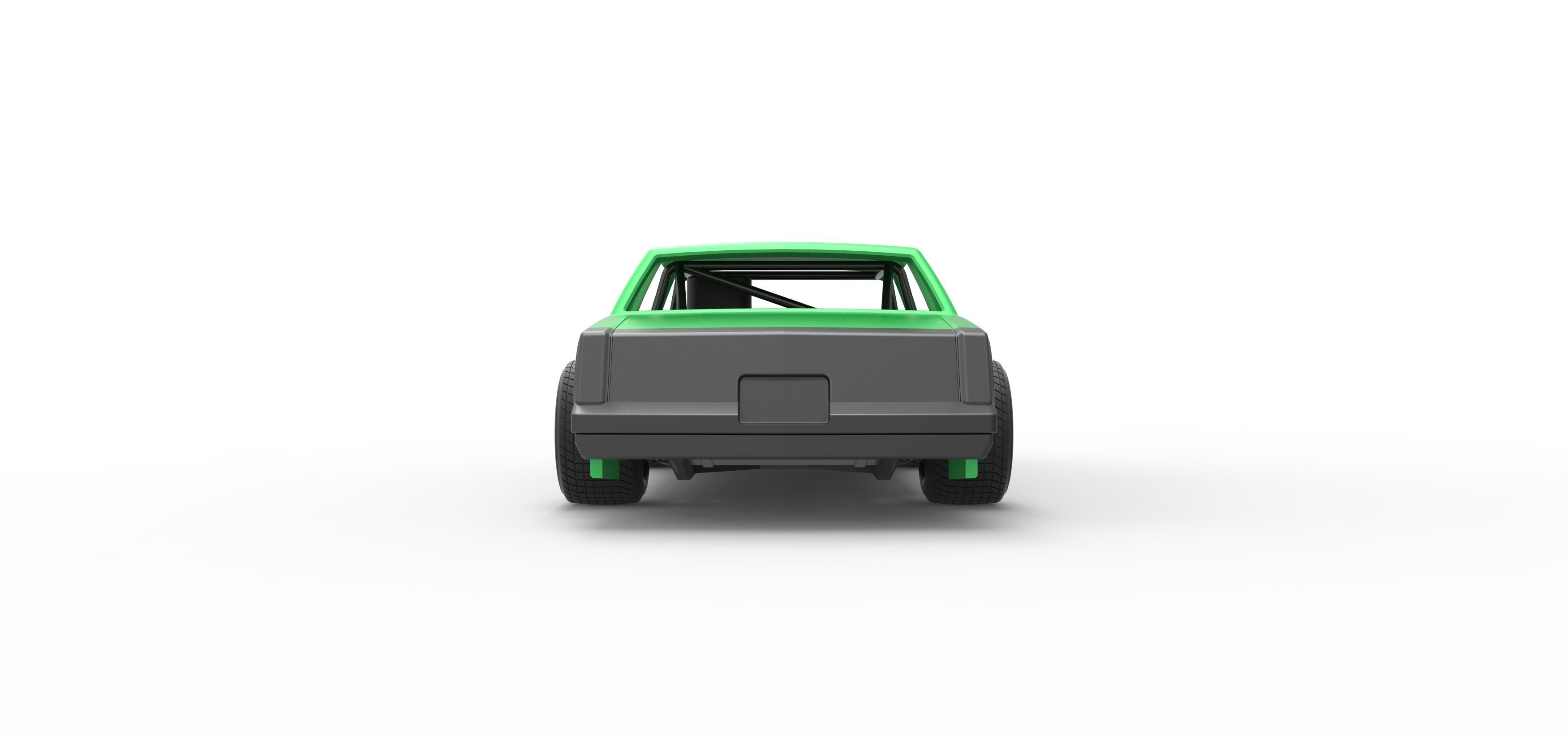 Vintage dirt late model race car Scale 1 to 25 3D print model_16