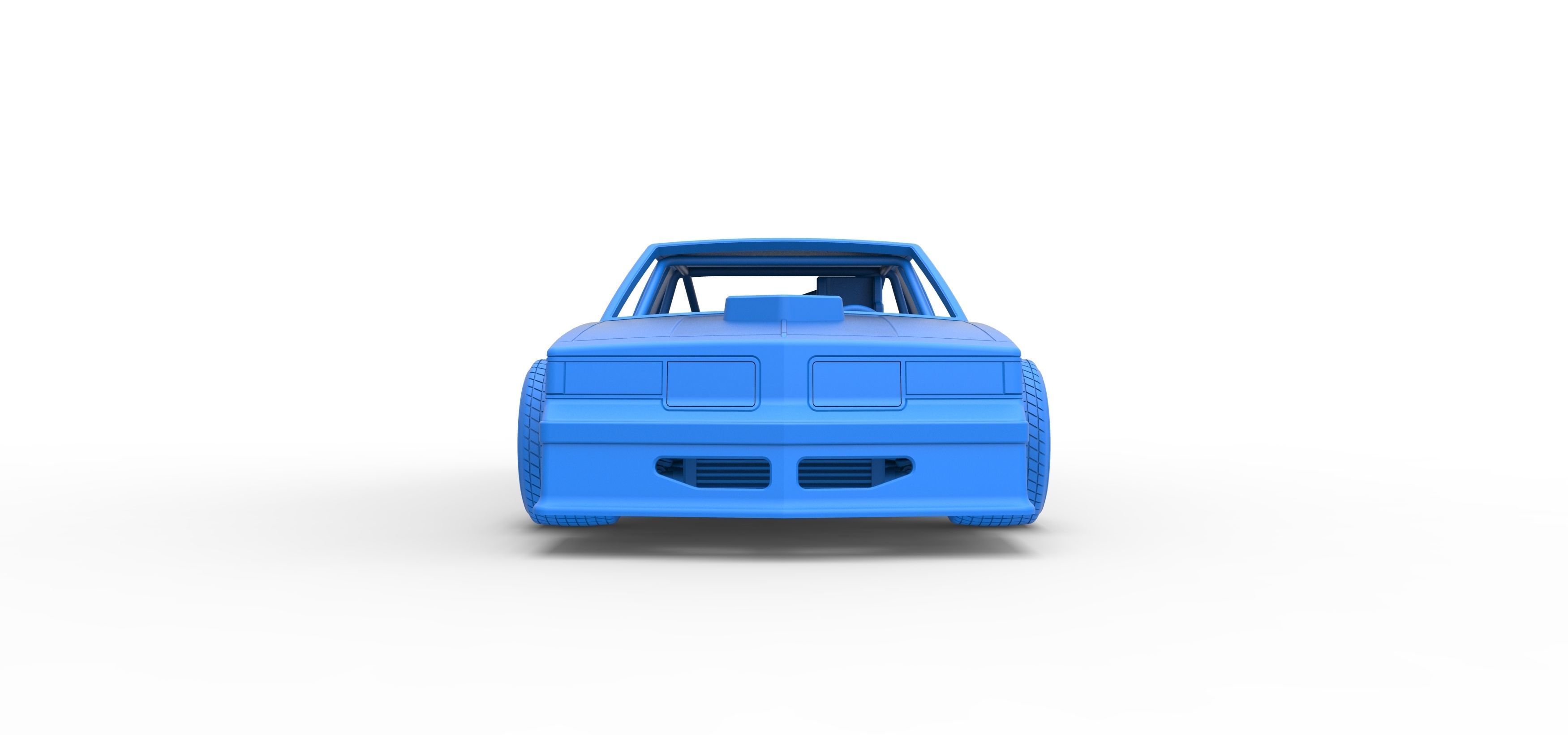 Vintage dirt late model race car Scale 1 to 25 3D print model_24