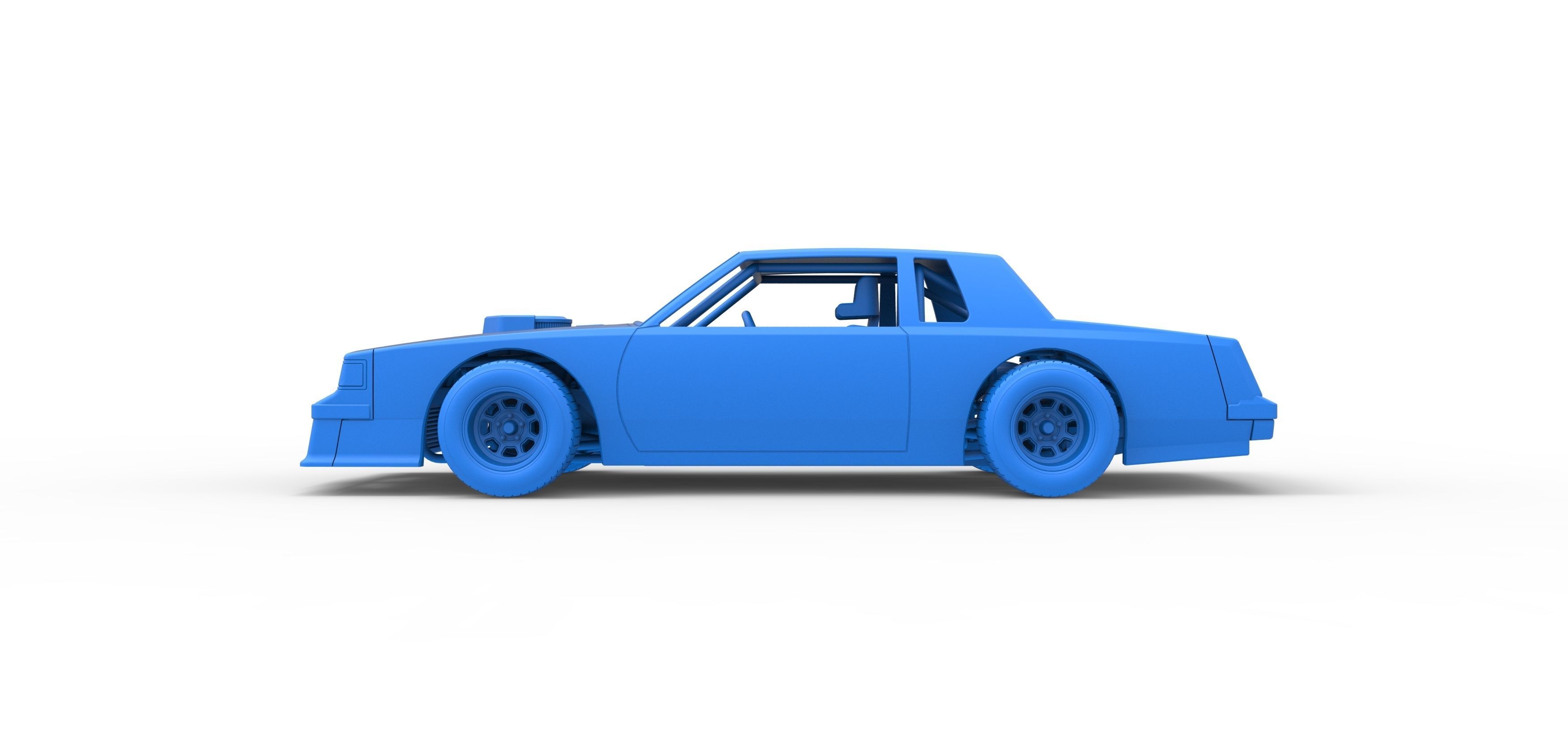 Vintage dirt late model race car Scale 1 to 25 3D print model_26