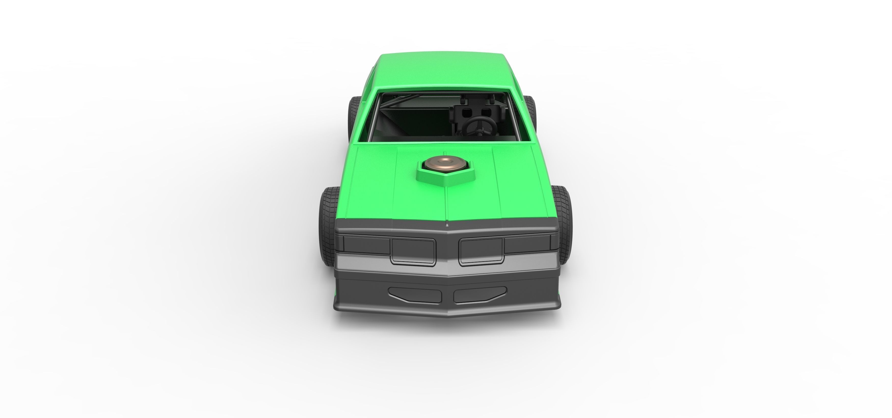 Vintage dirt late model race car Scale 1 to 25 3D print model_8