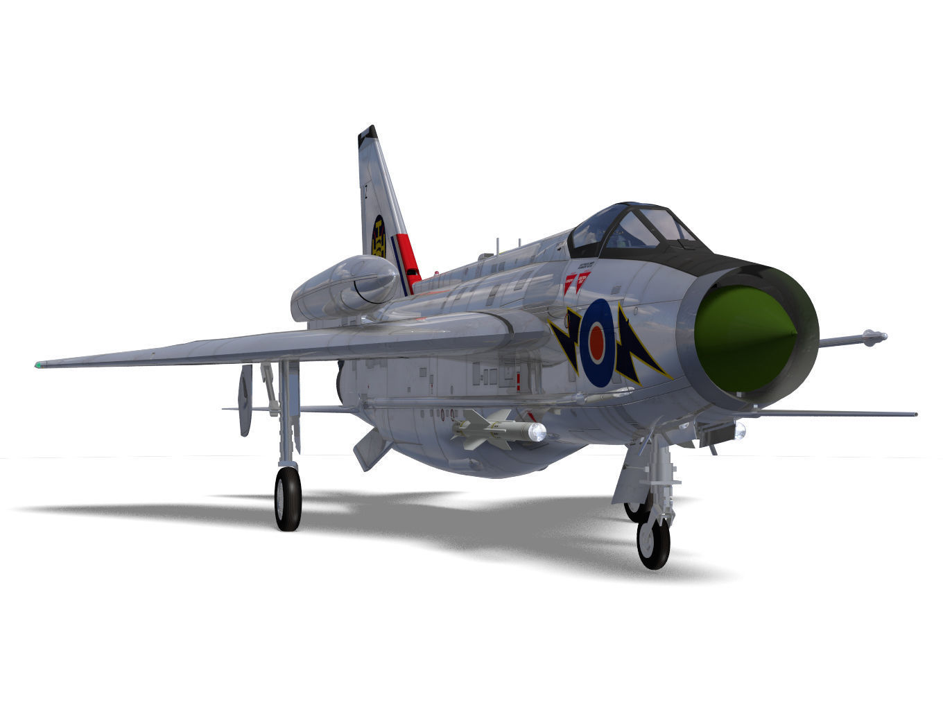 English Electric Lightning  F6 3D model_7