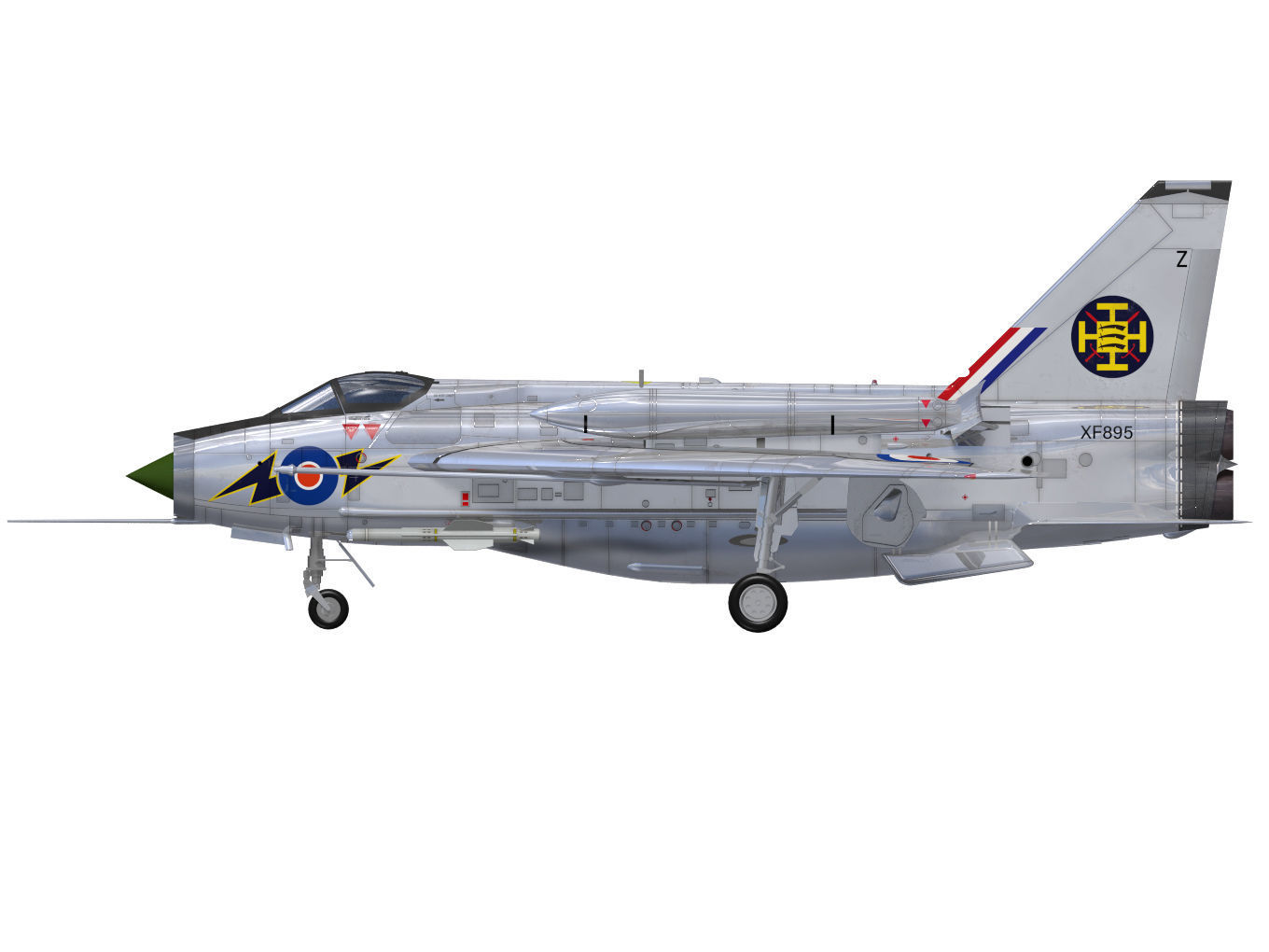 English Electric Lightning  F6 3D model_10