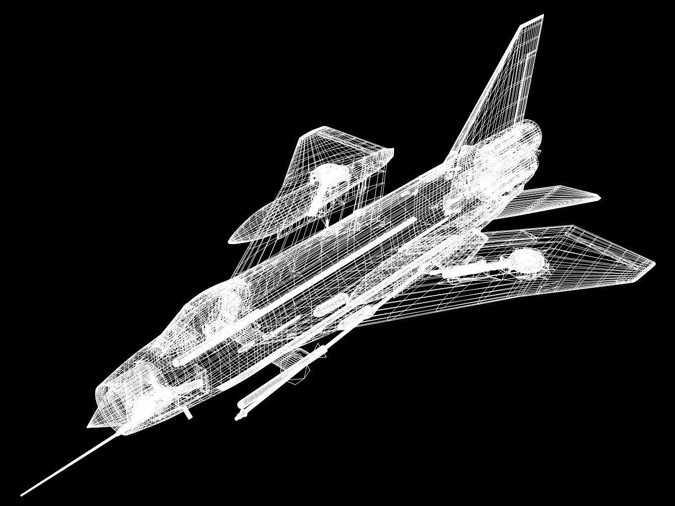 English Electric Lightning  F6 3D model_16