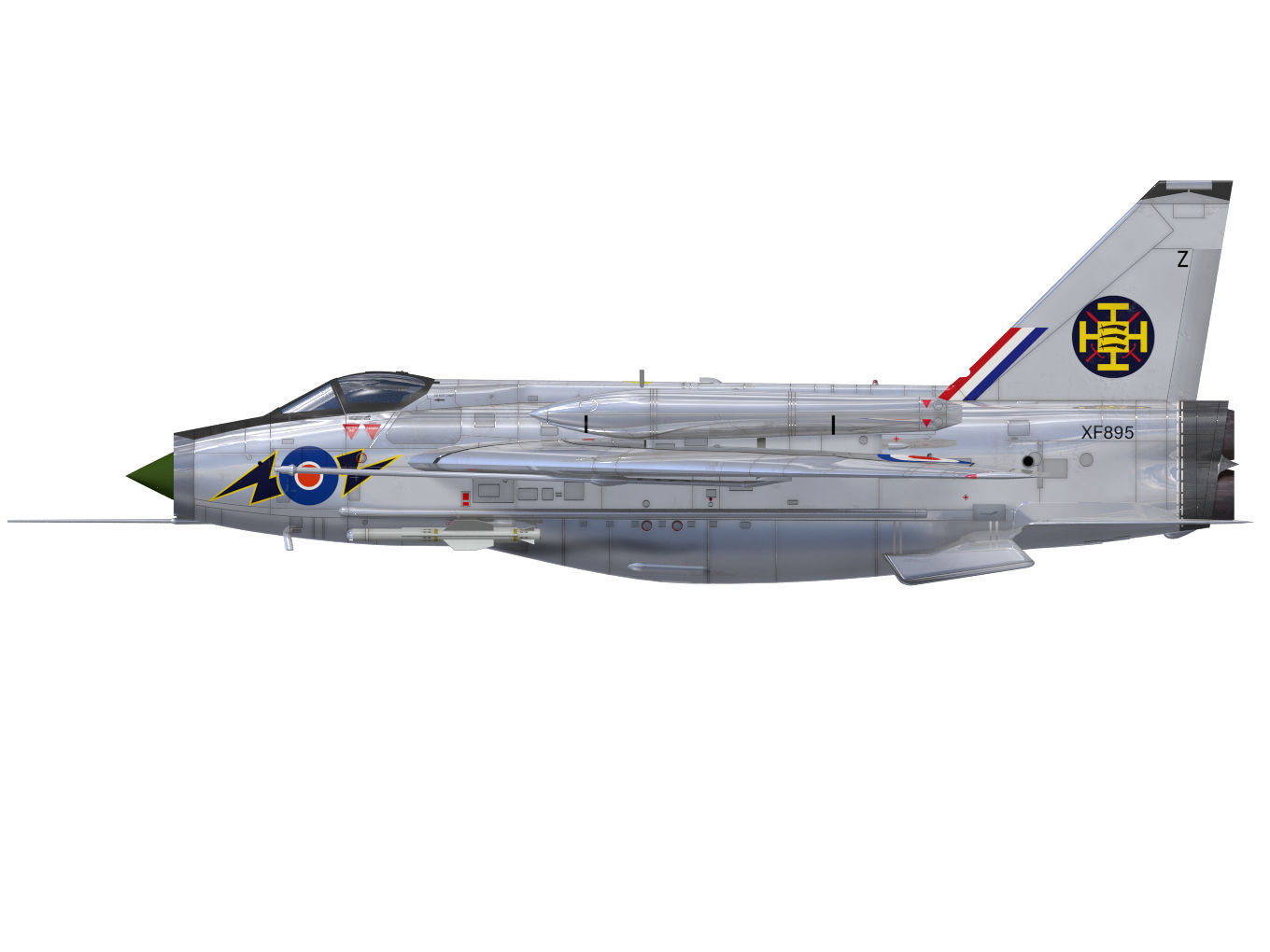 English Electric Lightning  F6 3D model_9