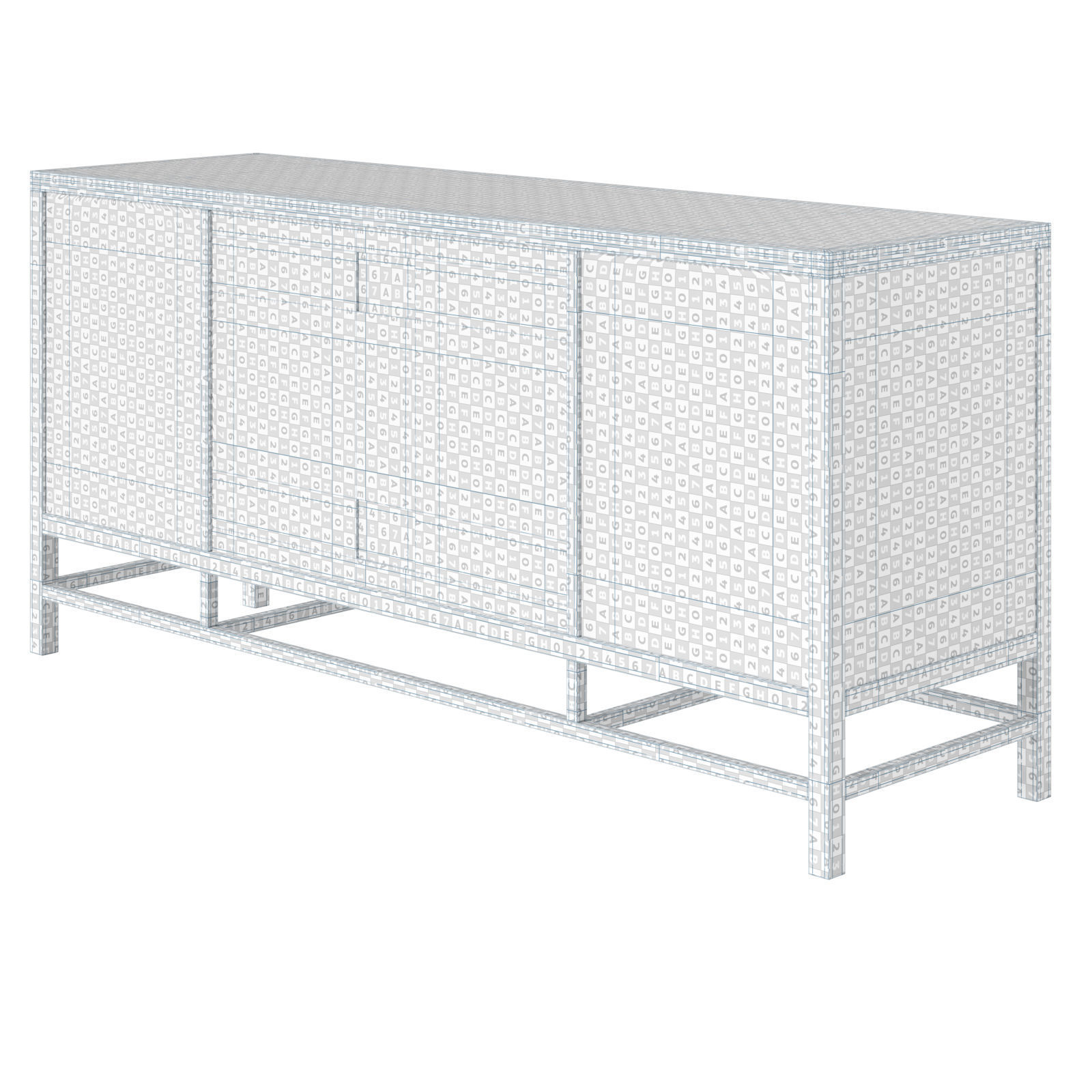 Crate and Barrel Blake 68 media console 3D model_10